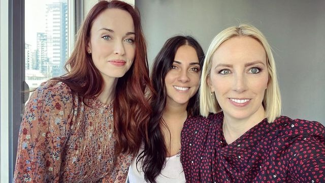 Elyse Levesque with her friends